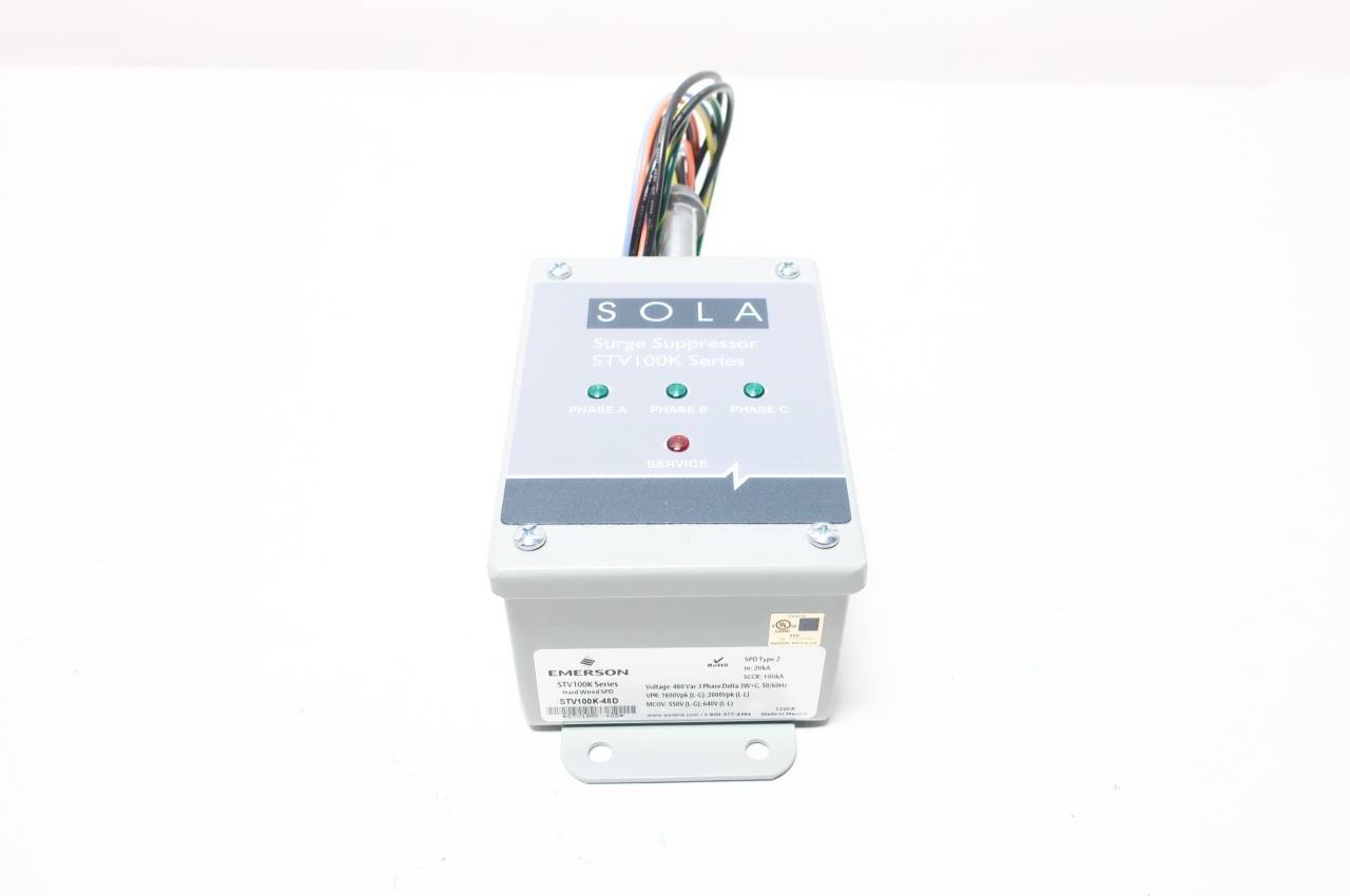 Emerson STV100K48D Solahd 3phase 100ka 480vac Surge Suppressor