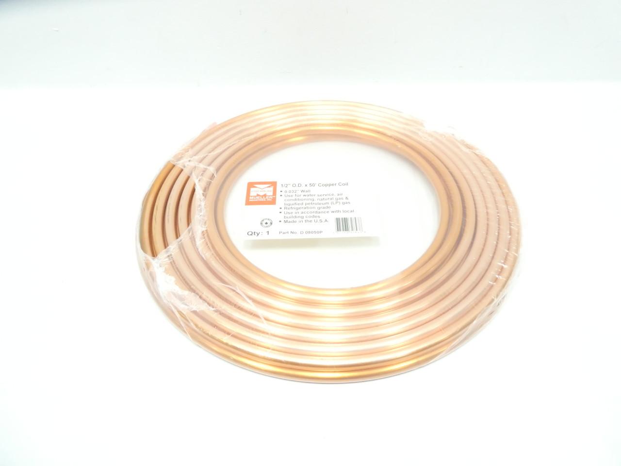 Bobine De Tube Cuivre Mueller Streamline 50 Pieds - 1/2 Po De Diamètre - Neuf