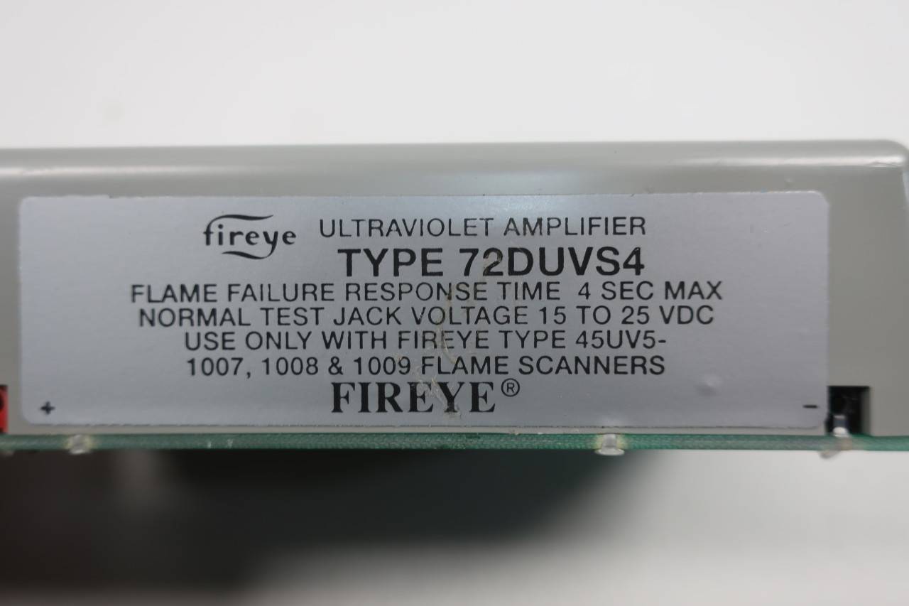 Fireye 72DUVS4 Uv Self Check Amplifier 15-25v-dc