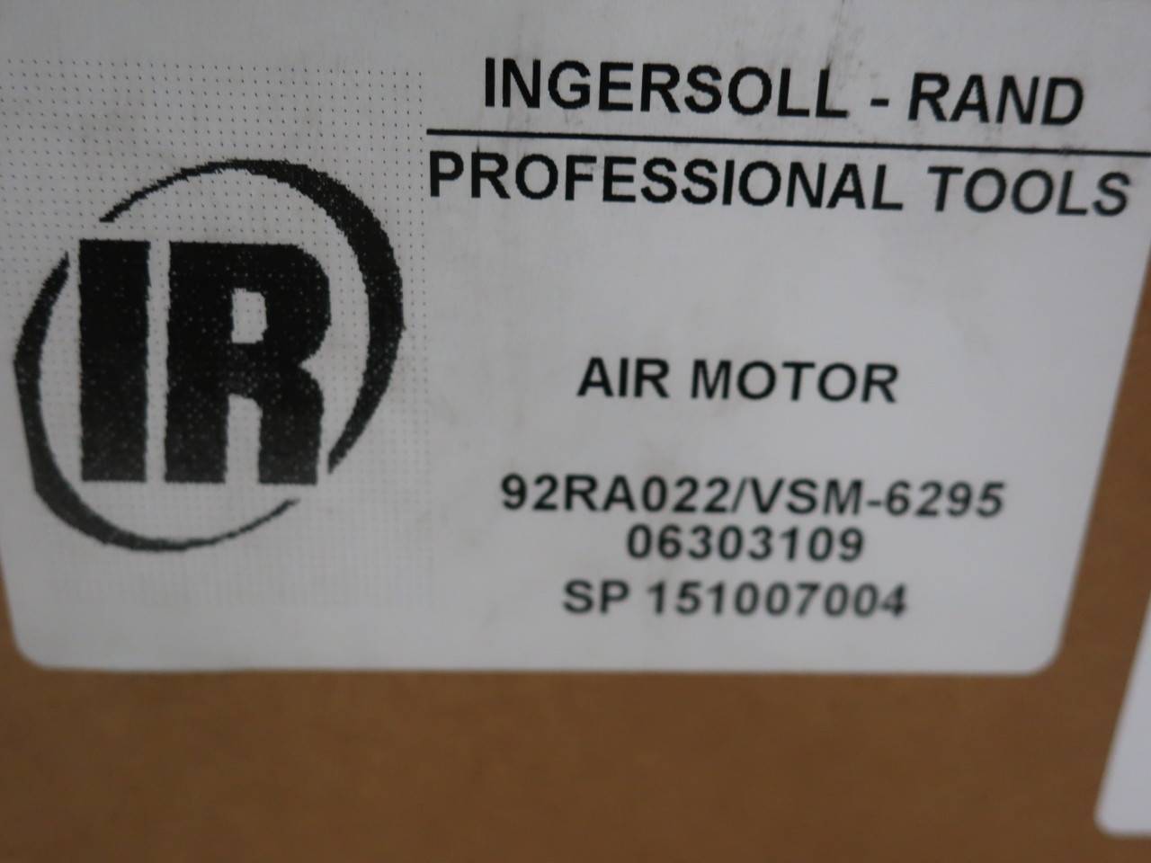 INGERSOLL RAND 92RA022/VSM-6295 1IN NPT Rotary Vane AIR Motor 