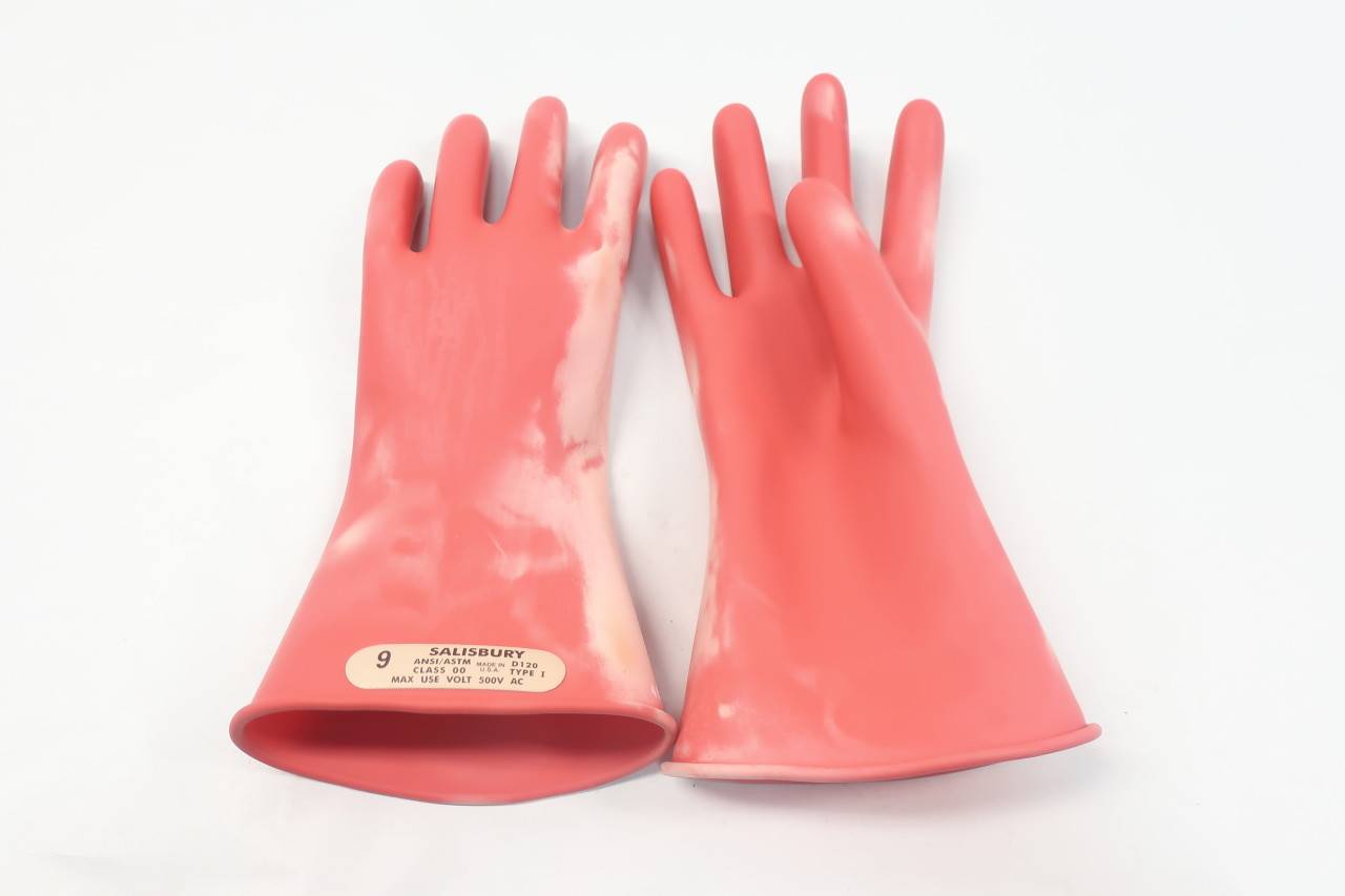 Salisbury by Honeywell E0011R/9 9 Red Natural Rubber Lineman Gloves