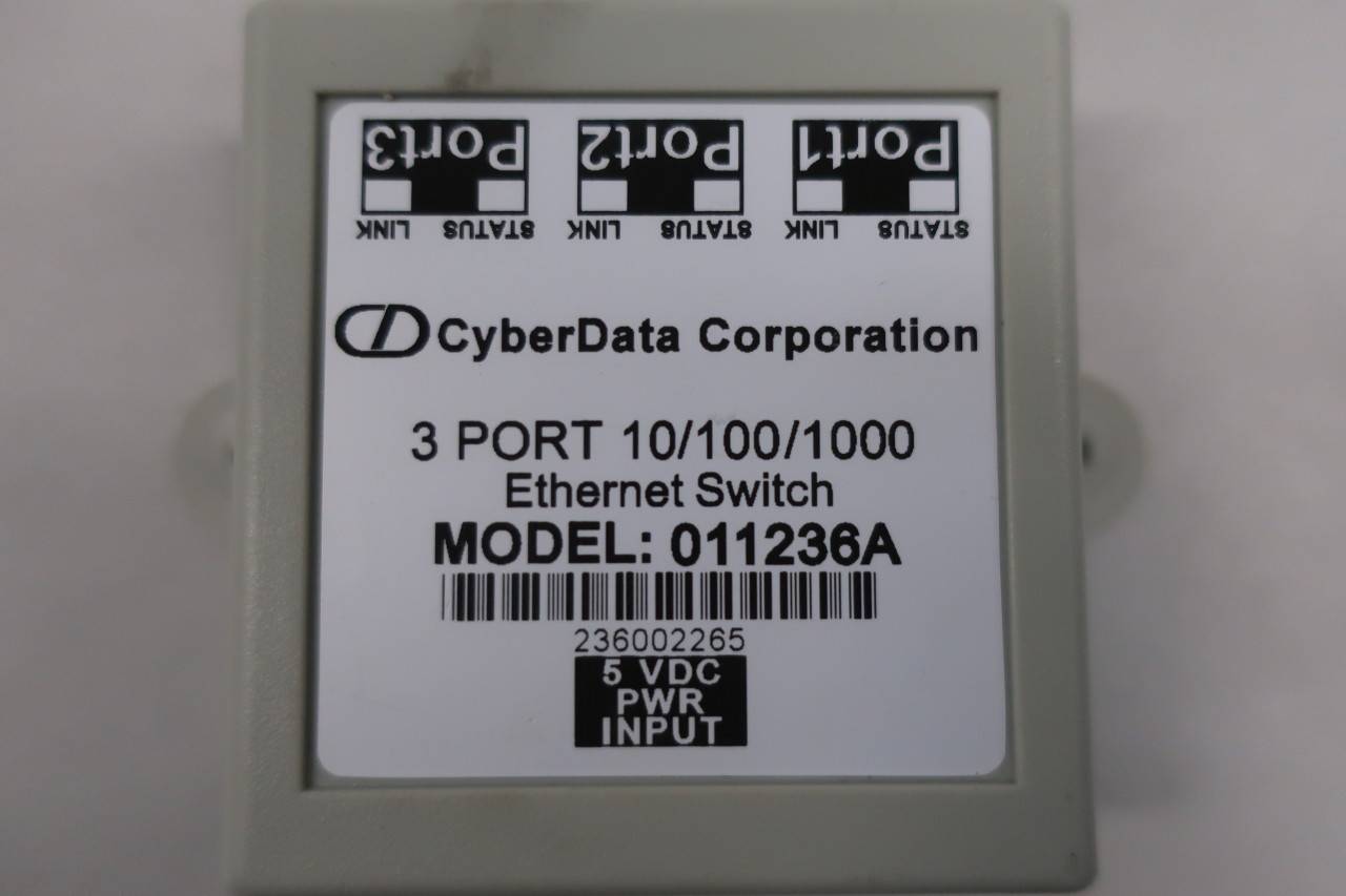 Cyberdata 011236A 3 Port 10/100/1000 Ethernet Switch