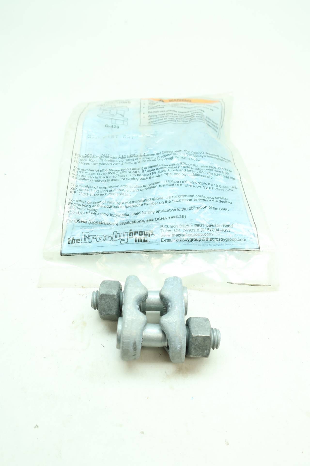 Crosby Fist Grip Clip G-429 Wire Rope Termination