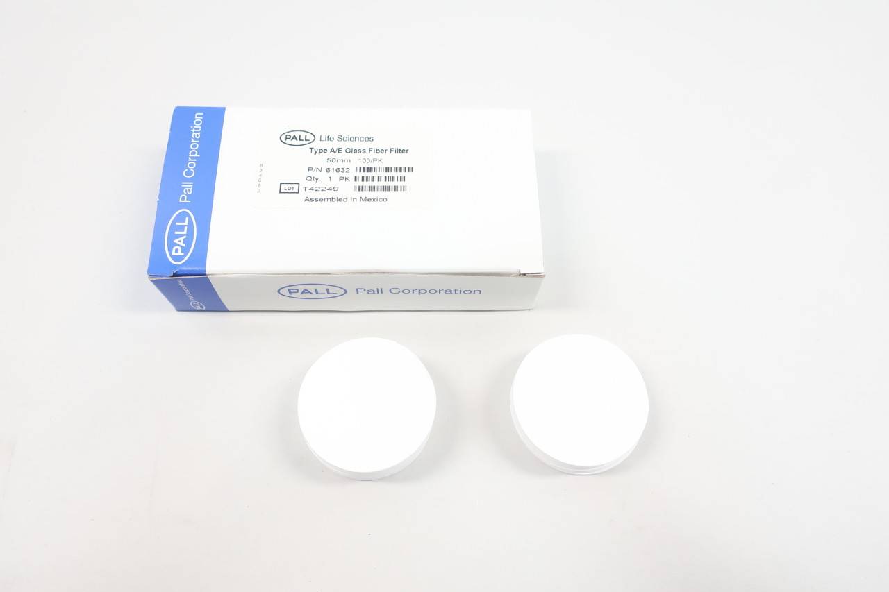 Box Of 100 Pall 61632 Type A/e Glass Fiber Filter 50mm
