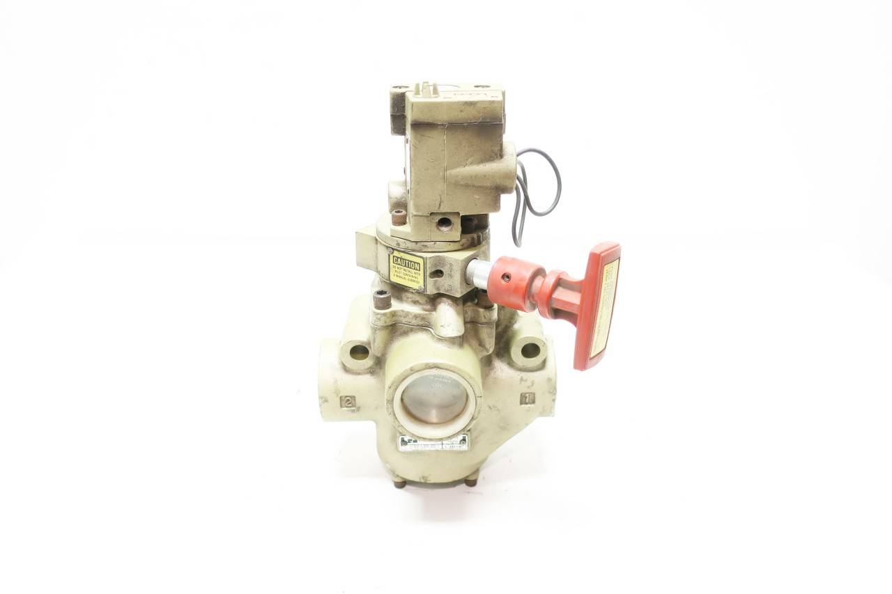 Non-Locking Manual Override Ross Controls 2172B6001W 21 Series High Temperature Valve Normally Open NPT 24 VDC Spring Return 1 In-Out 2/2 Single Solenoid Controlled 