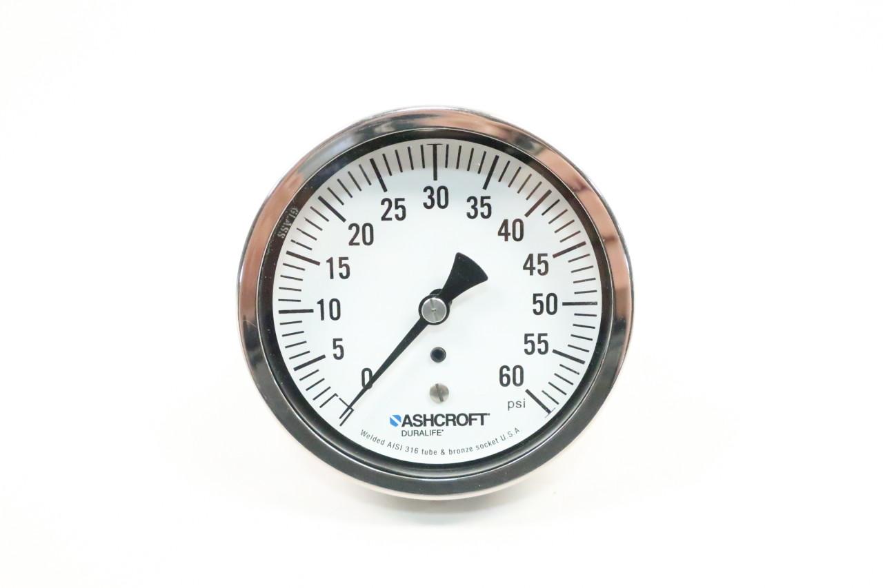 Ashcroft 35-1009-AW-02B-60#-XSGUC Duralife Pressure Gauge 0-60psi 