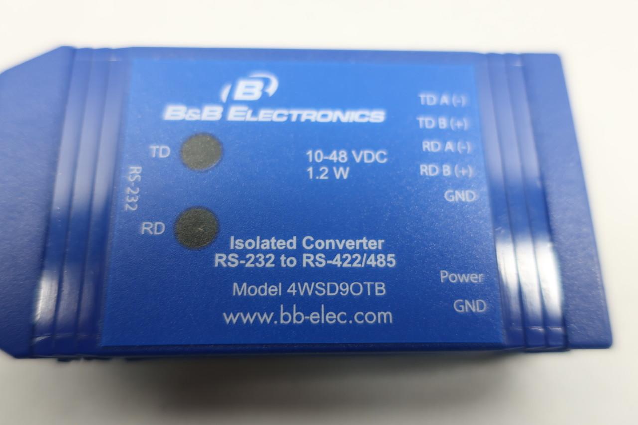 B&B ELECTRONICS 4WSD9OTB ISOLATED UNIVERSAL CONVERTER RS-232 RS-422 RS-485 