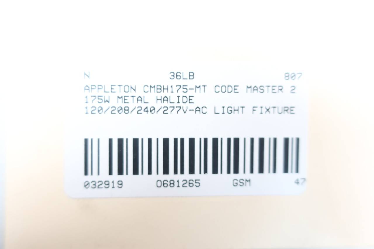 Appleton Cmbh175 Mt Code Master 2 175w 1 8 240 277v Ac Light Fixture