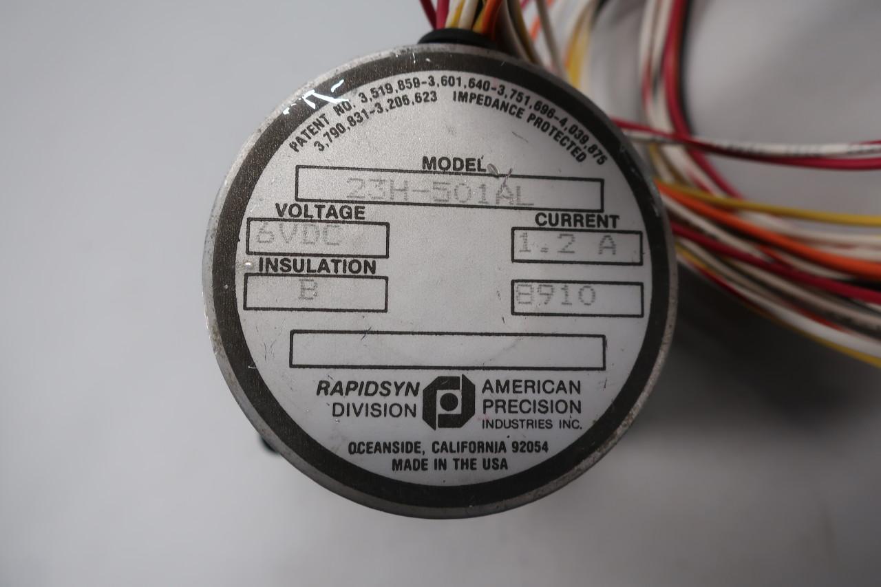 Details about   American Precision Industries Rapidsyn Model 23H-700c DC Stepper Motor. 