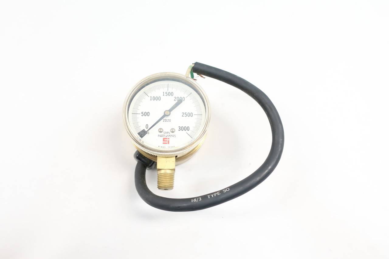 Span Instruments SD20 16D5624H01 Pressure Gauge 2-1/2in 1/4in 0-3000psi