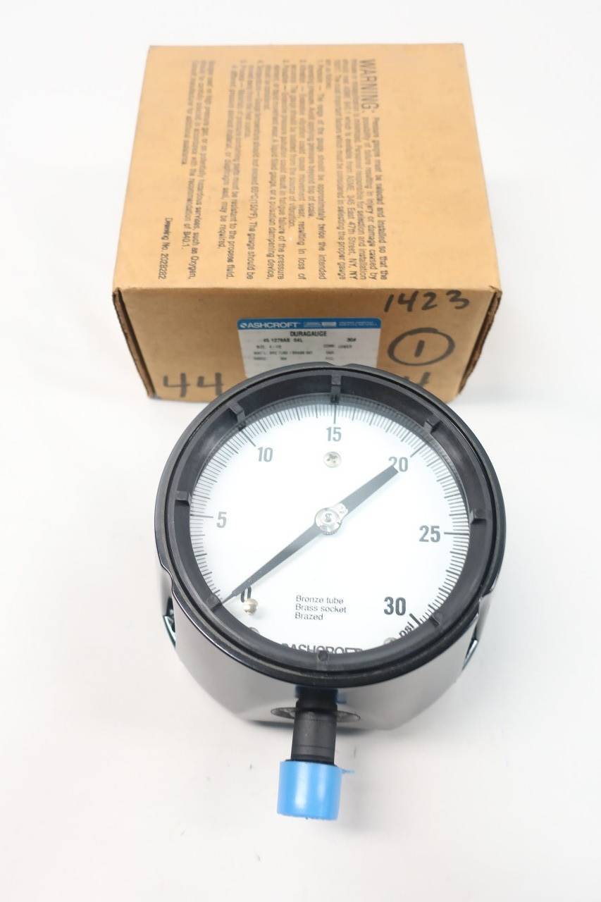 Ashcroft 451279AS04L30 Pressure Gauge 41/2in 1/2in Npt 030psi