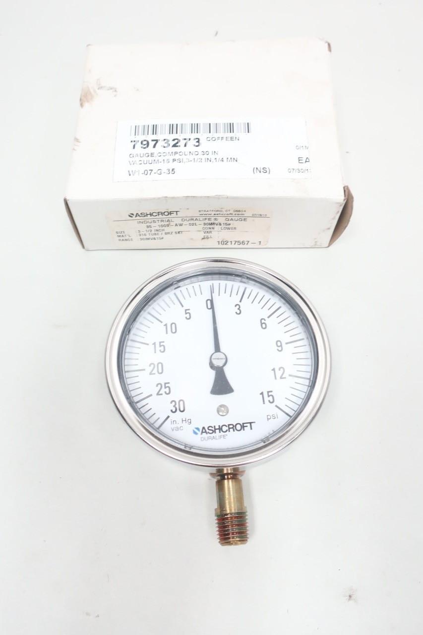 Vintage 1850 Ashcroft Pressure Gauge 300 Lb4299 for sale online 