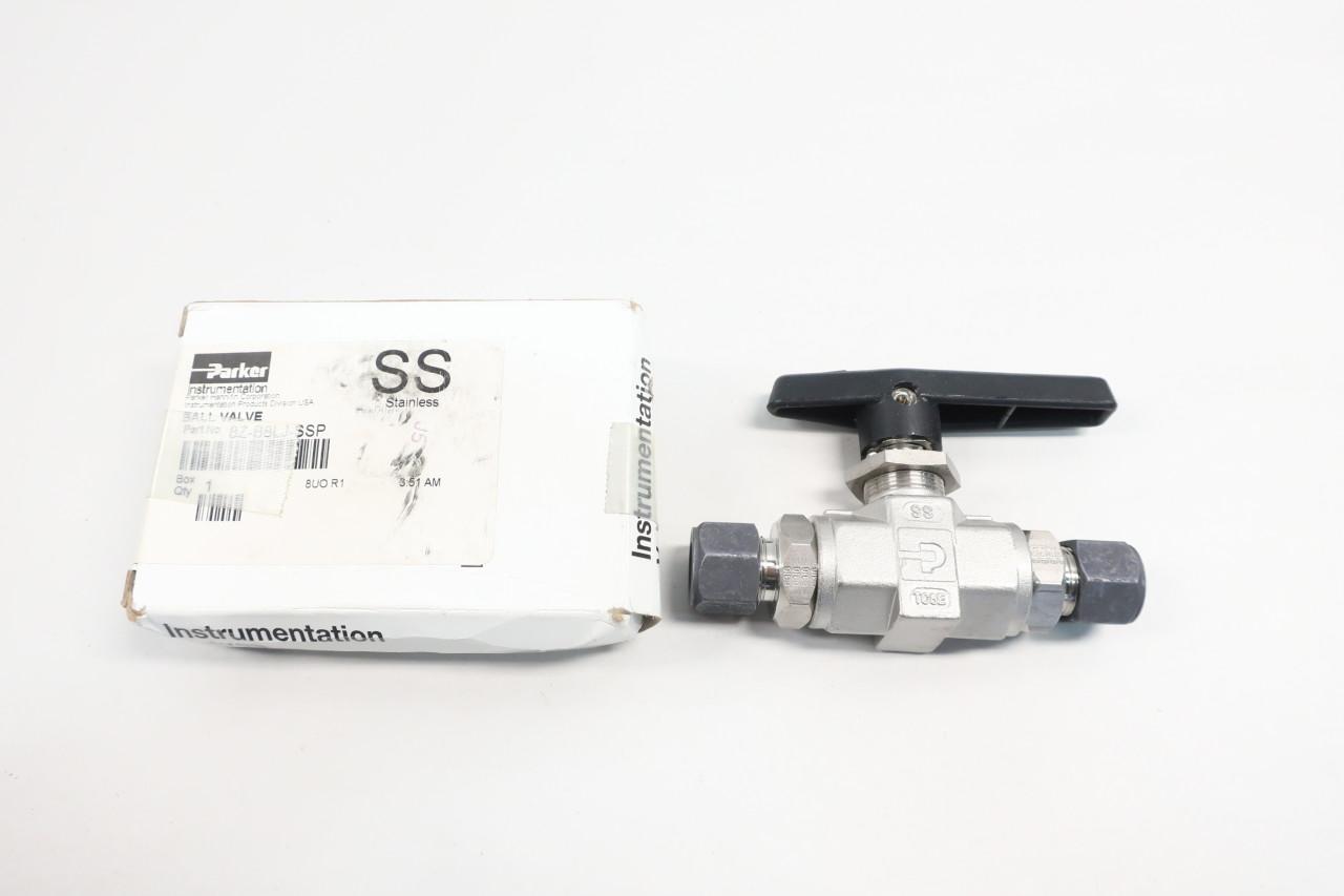 Parker 8Z-B8LJ-SSP Manual Stainless Ball Valve 1/2in Tube