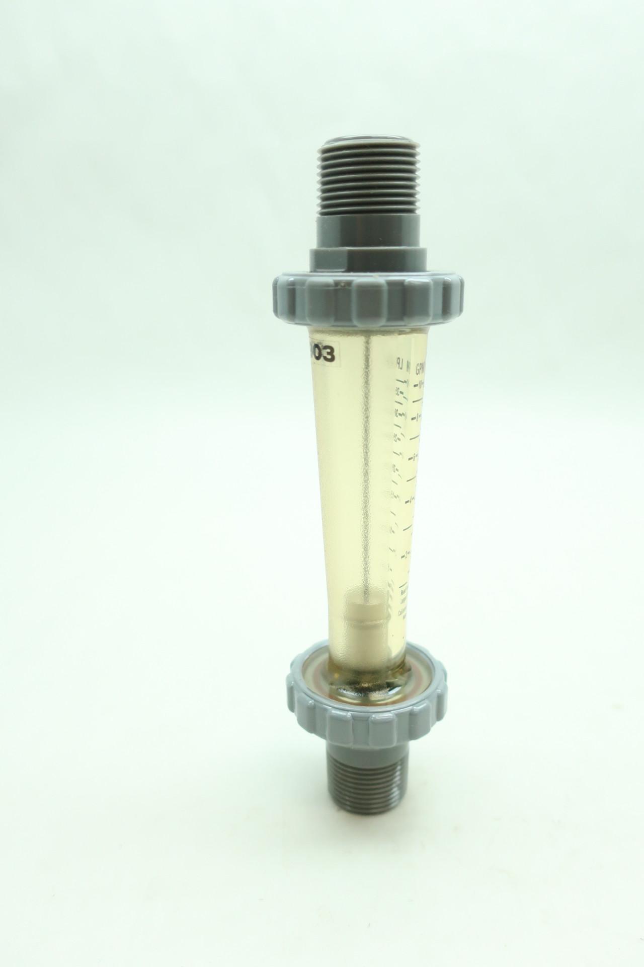 BLUE WHITE F 44750LH 12 VARIABLE AREA FLOW METER 1 10GPM 3 4IN NPT D658964   6e5fe1c7 044c 43d4 B201 1debdde8e60f.JPG