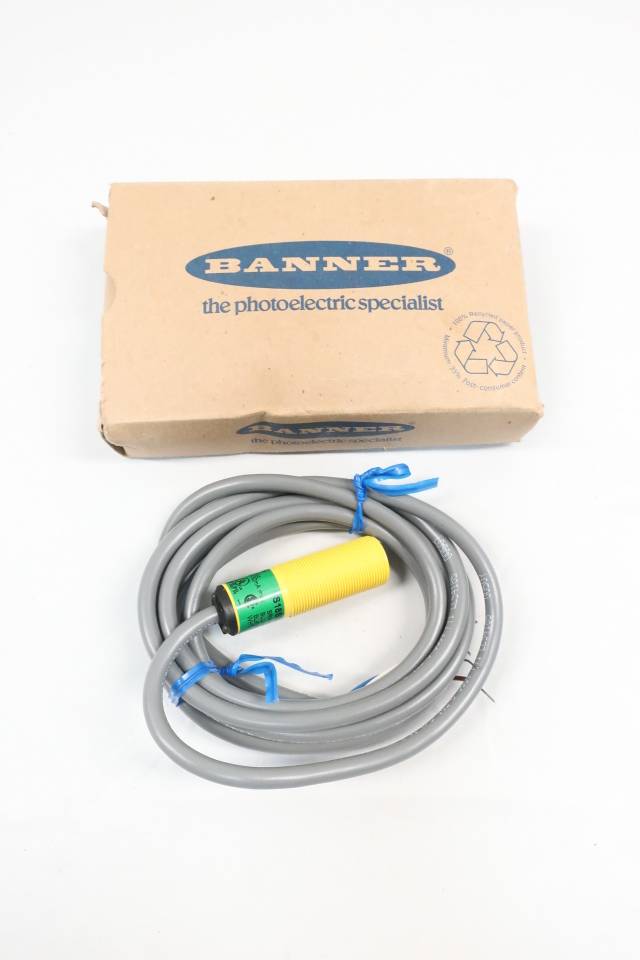 BANNER S18SN6R EZ-BEAM BARREL-MOUNT PHOTOELECTRIC SENSOR RECEIVER 10-30V-DC