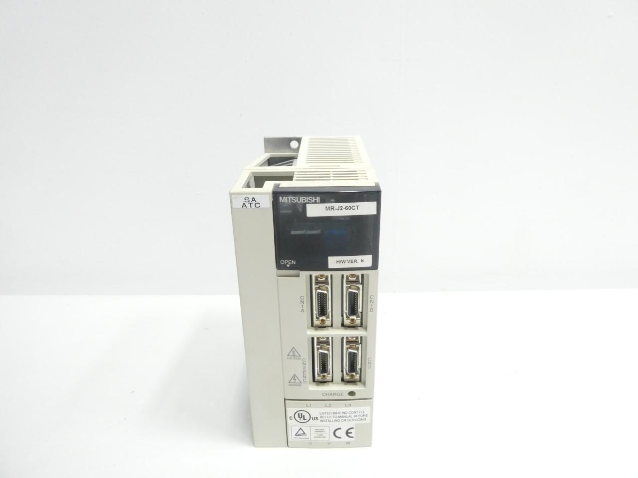 Mitsubishi MR-J2-60CT Servo Drive 0-360hz 200-230v-ac 170v-ac 3ph 0.6kw