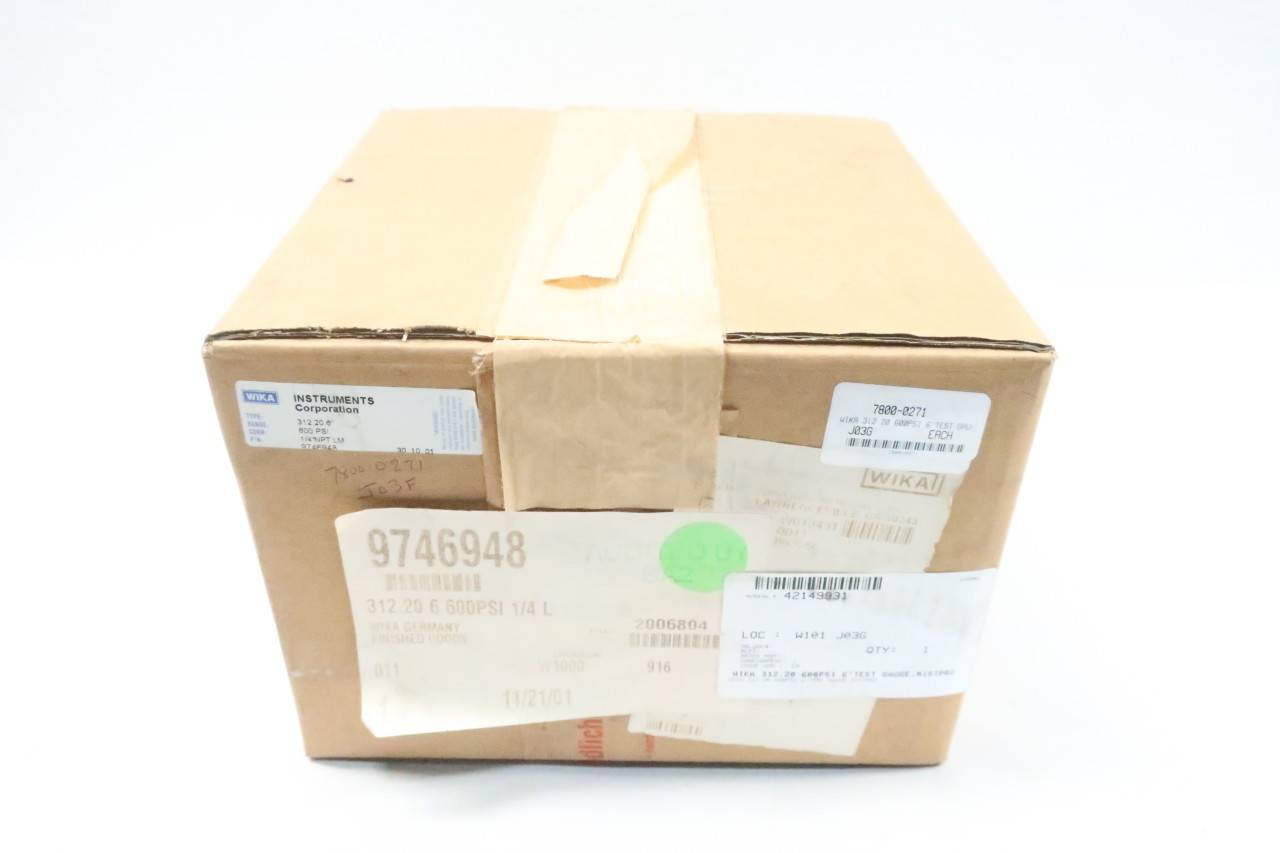 Wika 312.20.6 Pressure Gauge 6in 0600psi 1/4in Npt