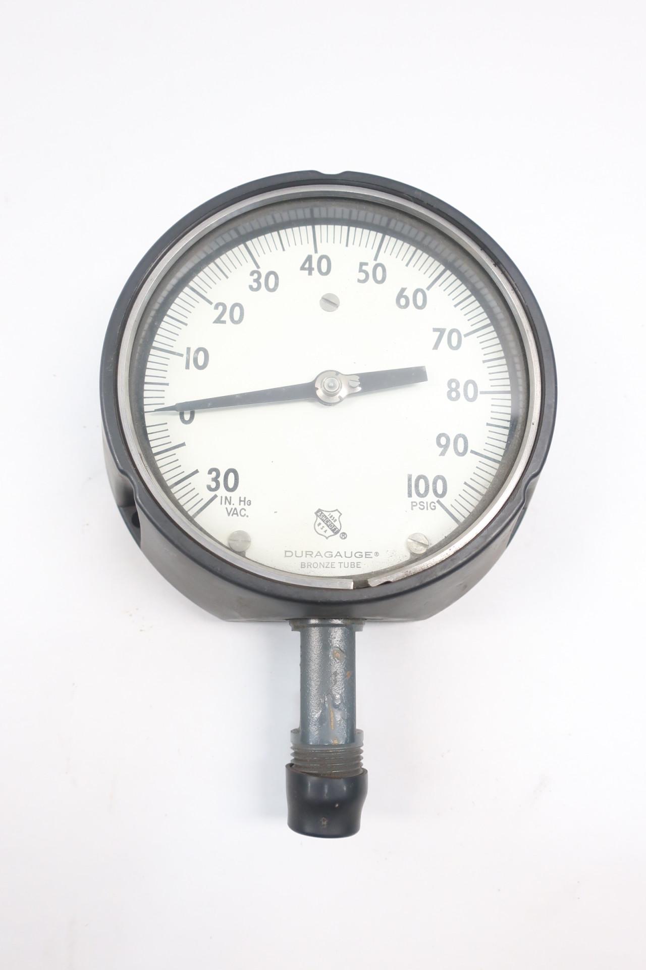 Ashcroft Duragauge Pressure Gauge 0-30psi 6in 1/2in Npt 