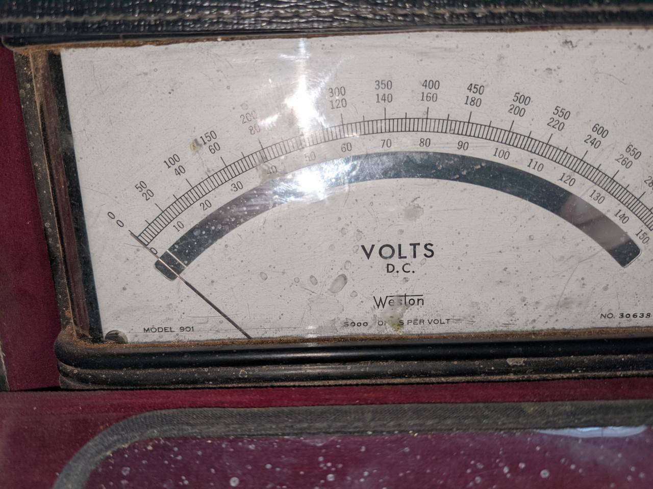 Vintage Weston Model 901 Amperes D.C Meter 0-150A