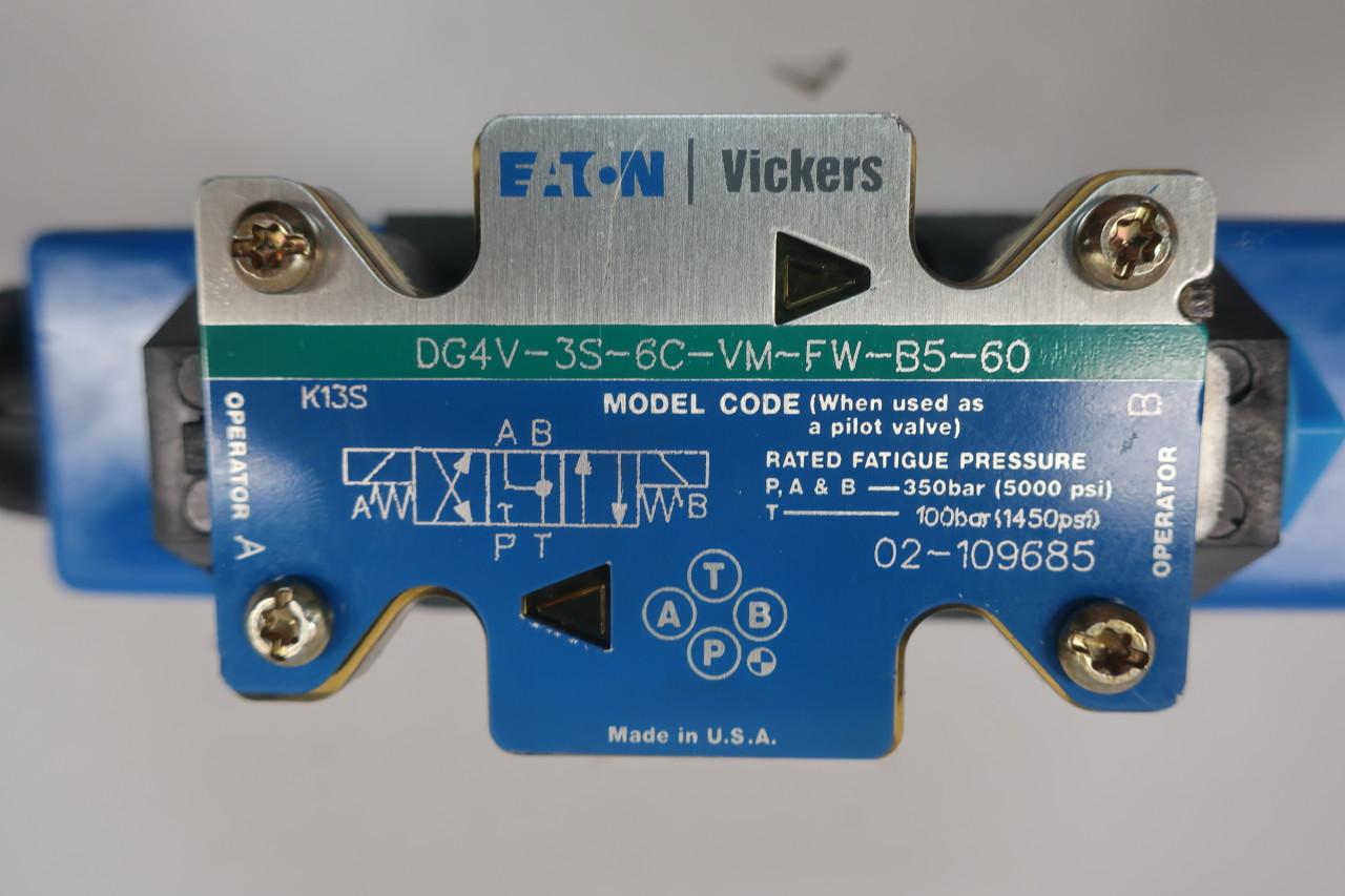 Vickers DG4V-3S-6C-M-FW-B5-60 Hydraulic Directional Control Valve 120V 