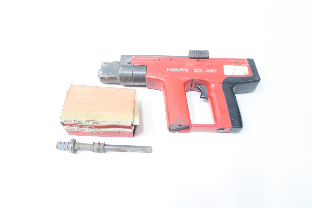 HILTI DX451 POWDER ACTUATED FASTENER NAIL/BOLT GUN WITH CASE