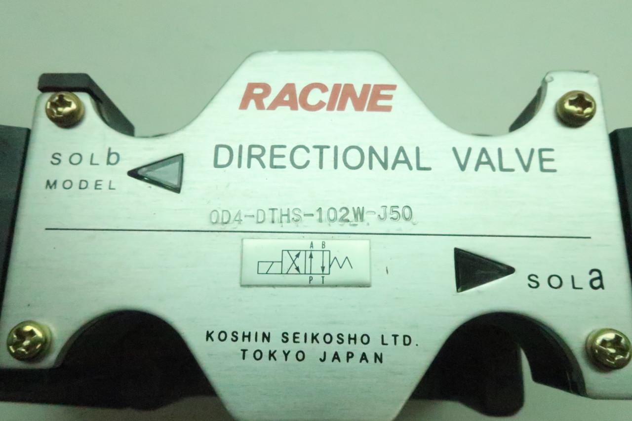 Details about   Racine 0D4-DTHS-102W-J50 Hydraulic Directional Control Valve 