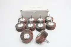 BOX OF 10 ARC 11341 MOUNTED FLAPWHEELS 2-1/2IN X 1IN X 1/4IN