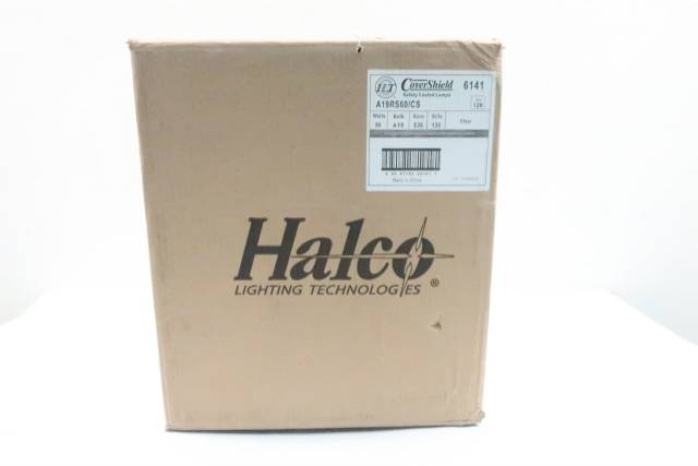 BOX OF 120 HALCO A19RS60/CS COVER SHIELD SAFETY COATED BULB 60W 130V-AC