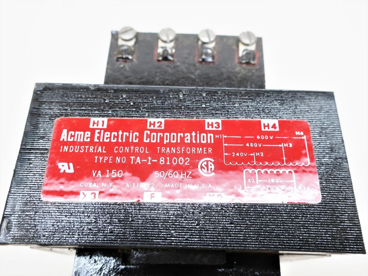 for sale online Acme Electric Ta-1-81002 150va Industrial Control Transformer 
