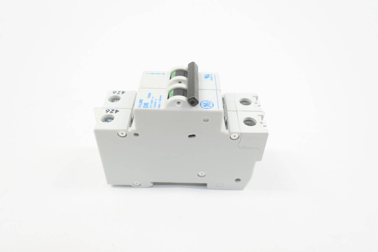 GE GENERAL ELECTRIC V-LINE D6 CIRCUIT BREAKER 6A 277/480V DIN RAIL ...