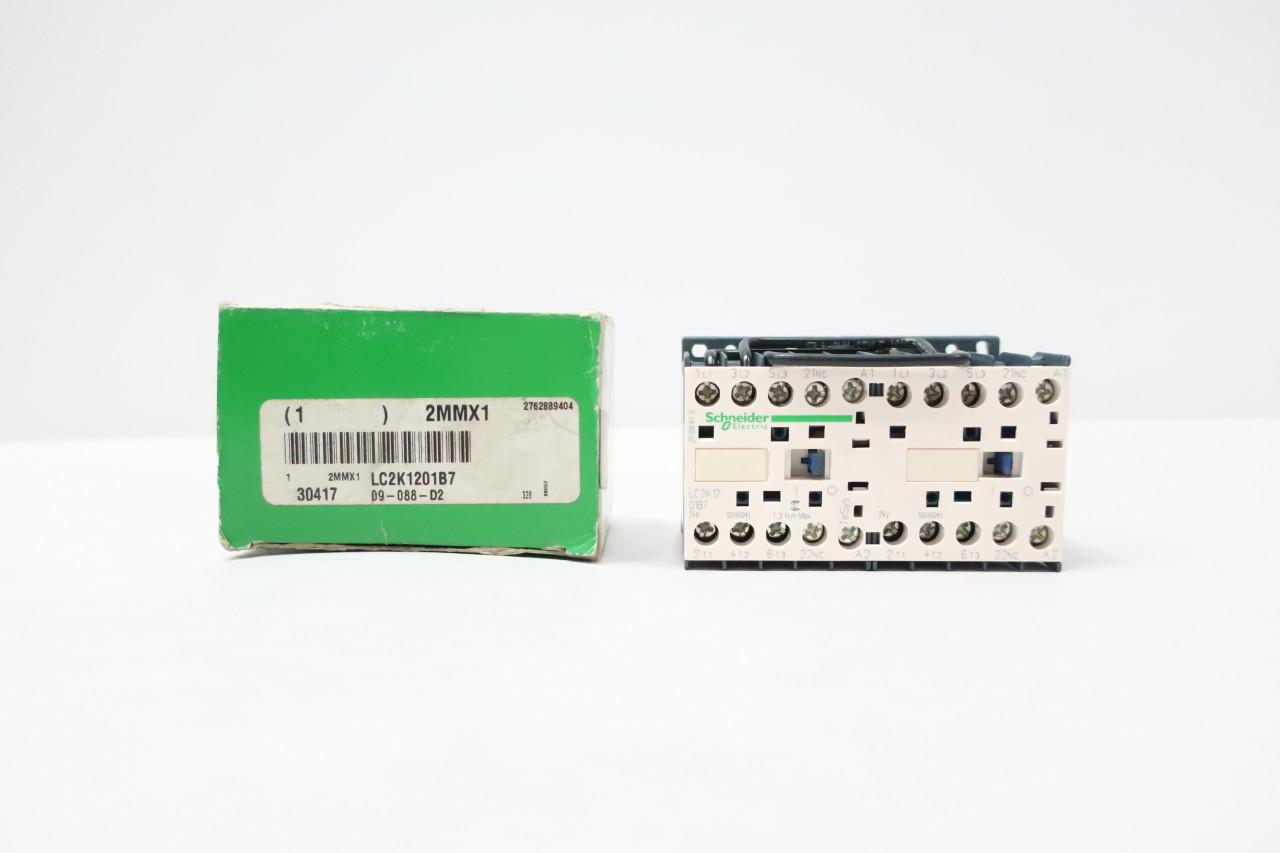 Schneider Electric LC2K1201B7 Reversing contactor, TeSys K, 3P, AC-3, lt or eq to 440V 12 A, 1 NC, 24VAC coil — Electrónica y PCB