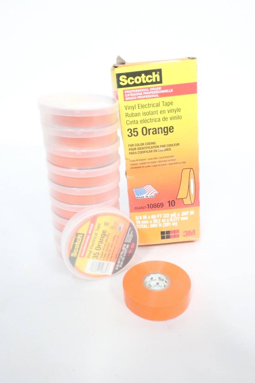 3M Scotch Professional Grade Vinyl Electrical Tape 35 - Orange