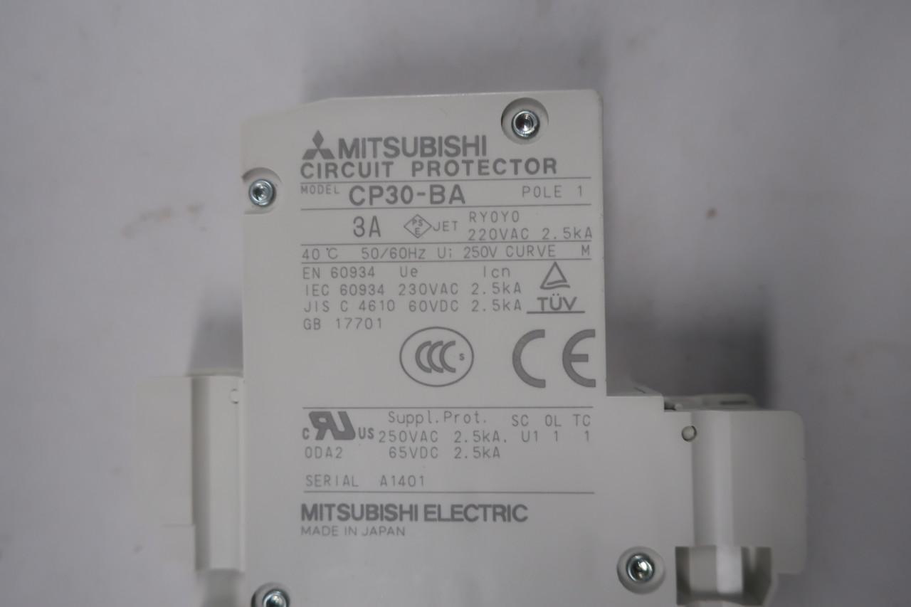 Mitsubishi CP30BA1P1M3A Miniature Circuit Breaker 1p 3a Amp 220v-ac