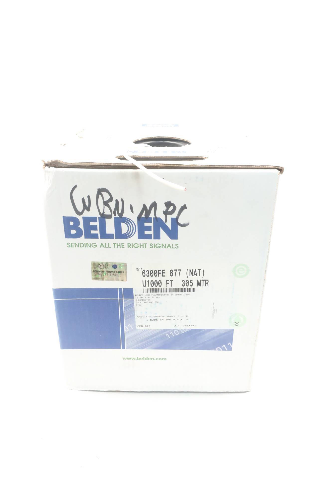 BELDEN 6300FE 877 Cable 2C 18AWG 175FT BELDEN 6300FE 877 Cable 2C 18AWG 175FT