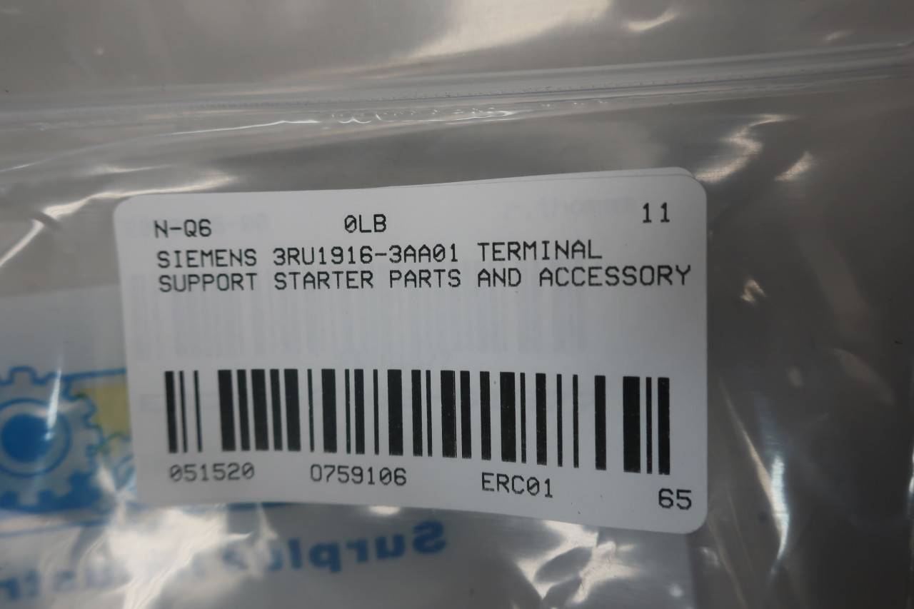 Details about / Siemens 3RU1916-3AA01 Relay Mounting Kit 3RU19163AA01