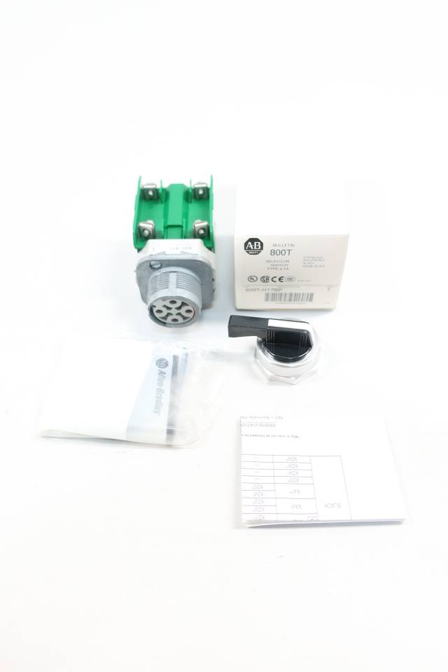 ALLEN BRADLEY 800T-H17 2 POS SELECTOR SWITCH SER T 120V-AC