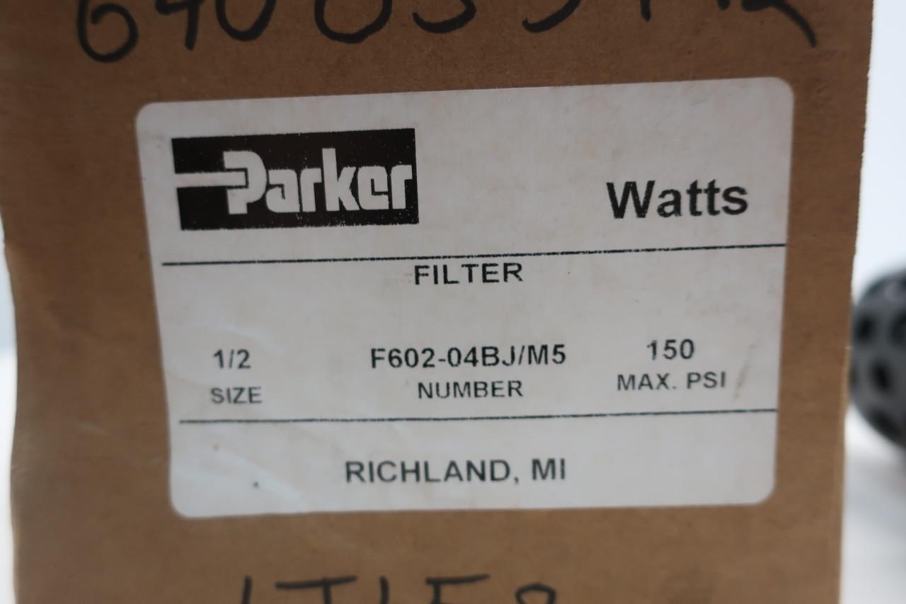 Parker F602-04BJ/M5 Watts Pneumatic Filter 150psi 1/2" Npt New 