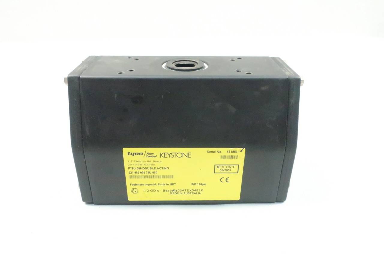 Keystone F79U 006 Tyco Double Acting Pneumatic Valve Actuator 120psi