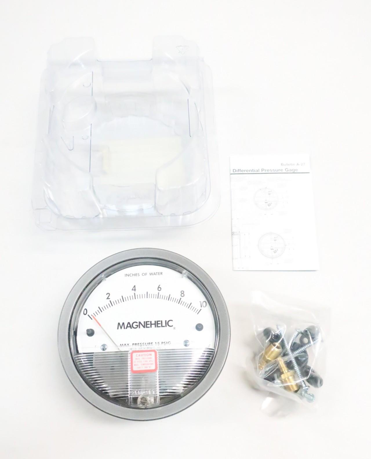 Details about   Dwyer 2010 Magnehelic Differential Pressure Gauge 0-10"w.c. NEW 