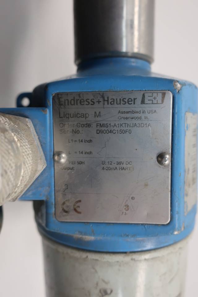 ENDRESS HAUSER FMI51-A1KTNJA3D1A LIQUICAP M LIQUID LEVEL ...