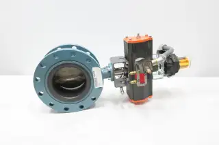 EBRO F012-A PNEUMATIC EB9.1SYD FMYB-E120 STEEL FLANGED CONTROL VALVE 6IN 300