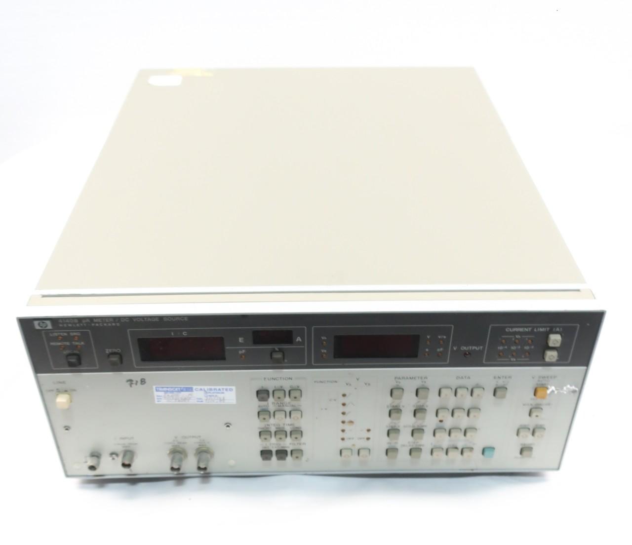 Hewlett Packard Hp 4140B Pa Meter/dc Voltage Source