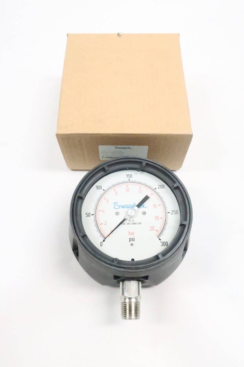 Swagelok PGI115PPG300LAP1J Pressure Gauge 41/2in 0300psi 1/2in Npt