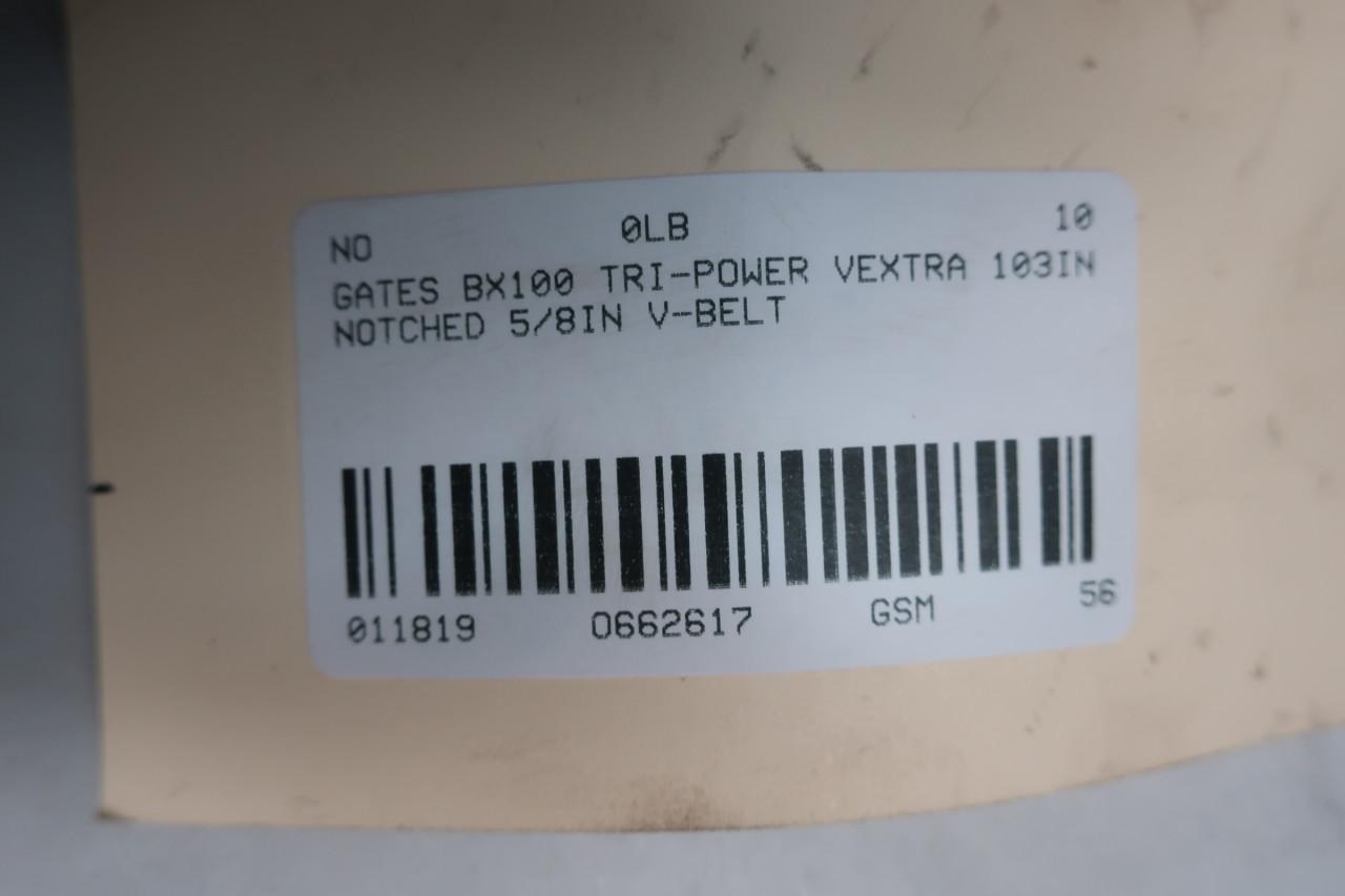 Gates BX100 Vextra Tri-Power Notched Belt 