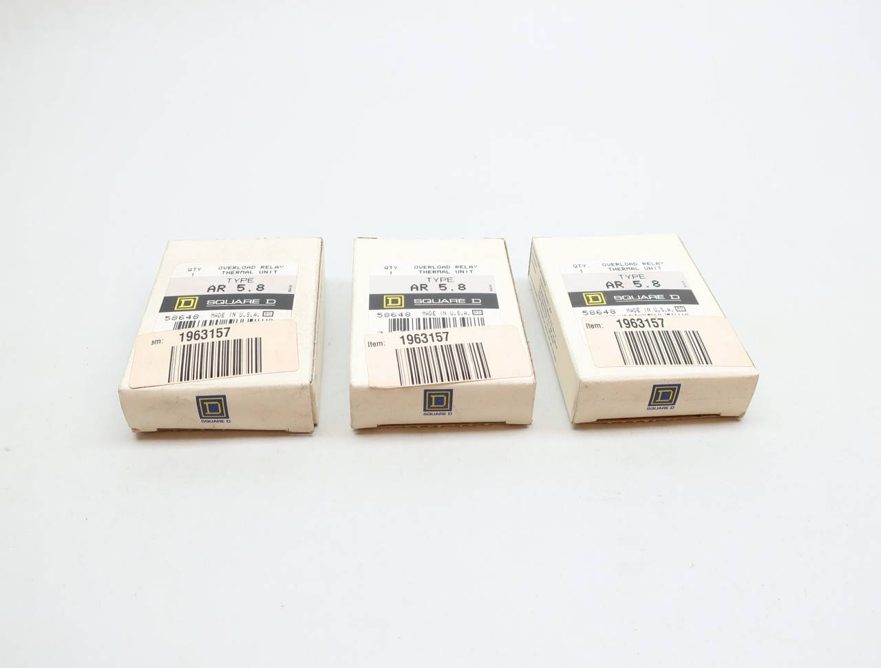 3x Square D Ar5 8 Overload Relay Thermal Unit