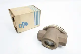 OPW 1431 VISI-FLO BRASS GLASS SIGHT FLOW INDICATOR 1/4IN