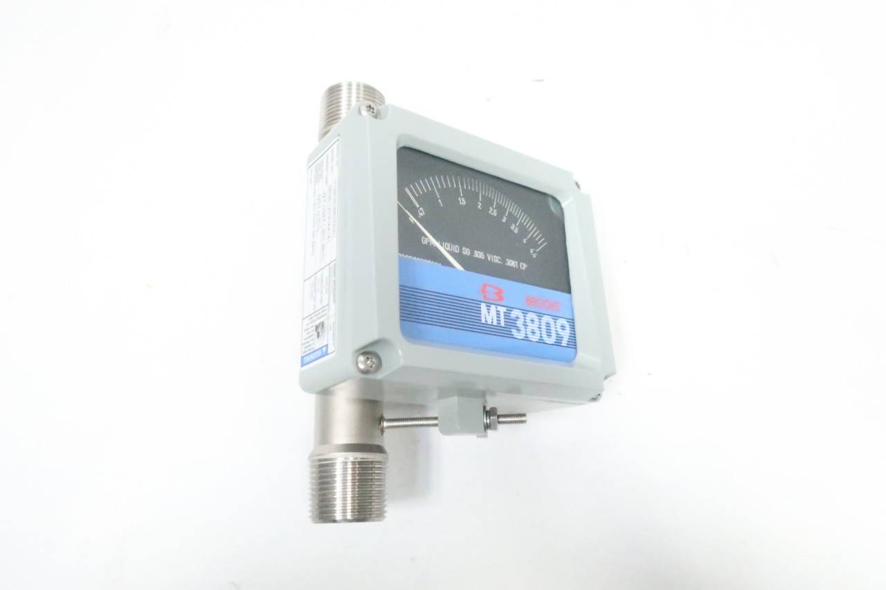 Brooks Instrument 3809E12D3HAA1A1 Variable Area Flow Meter 0.474.4gpm