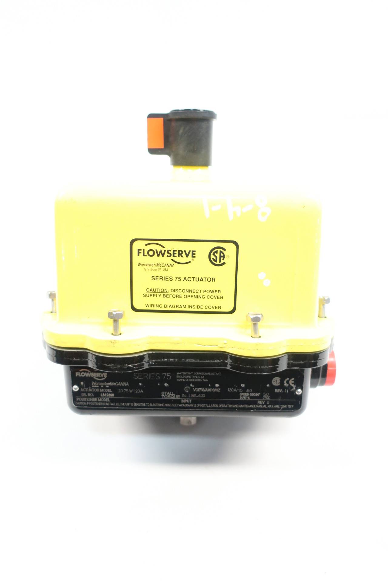 Flowserve 20 75 W 120A Electric Valve Actuator 75w 120vac