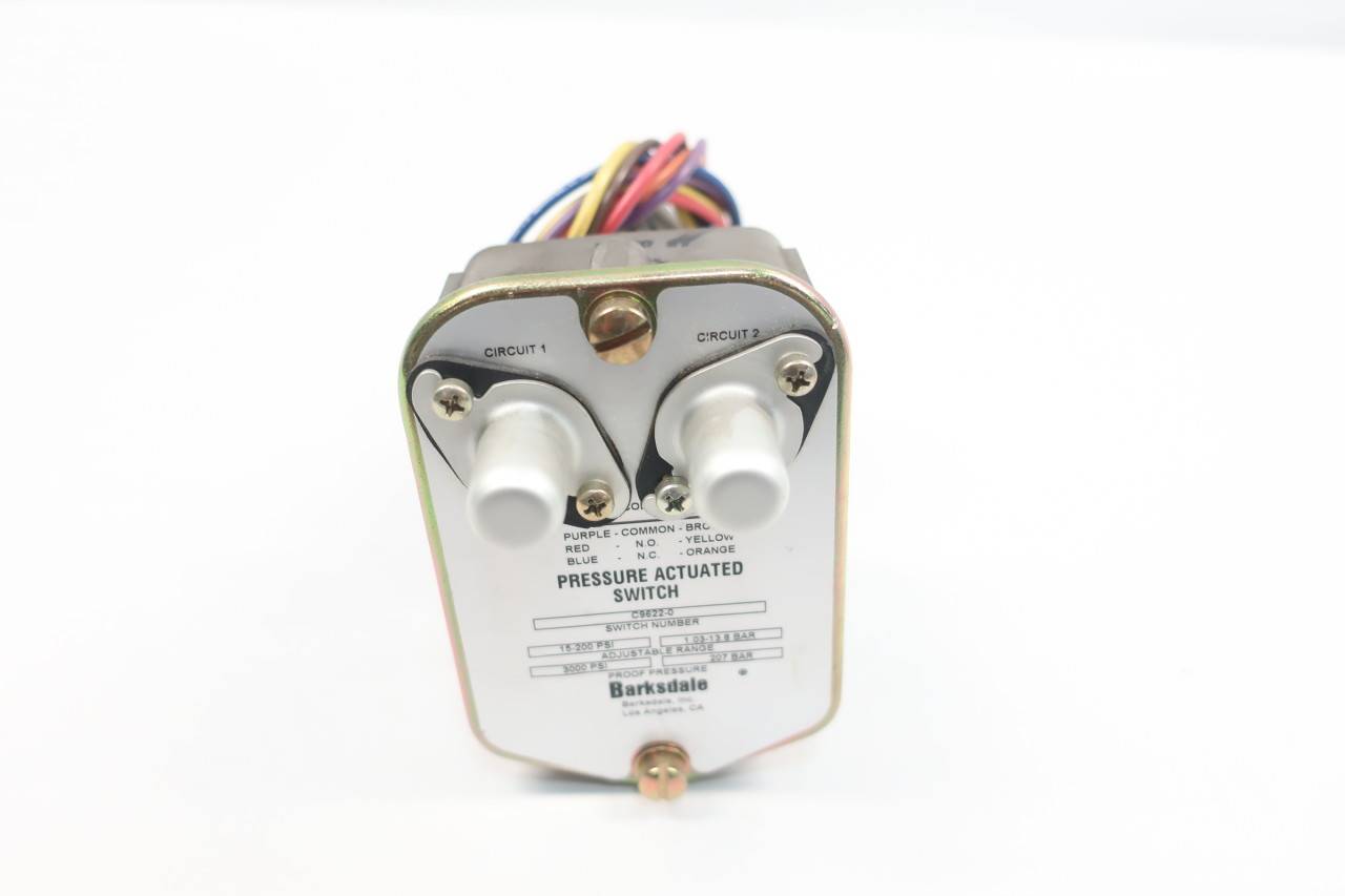 Barksdale C96220 Pressure Actuated Switch 15200psi 480/600vac
