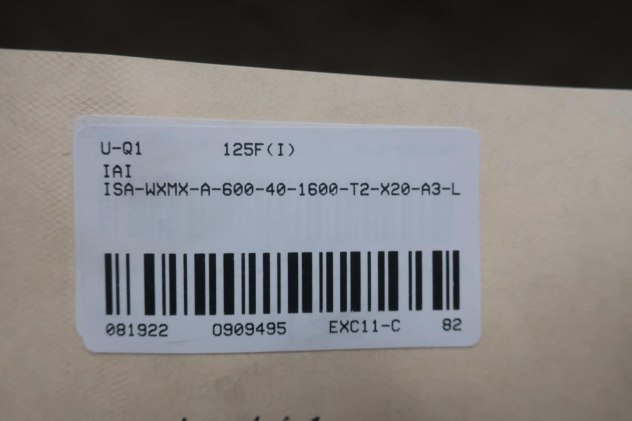 IAI ISA-WXMX-A-600-40-1600-T2-X20-A3-L X-AXIS ACTUATOR 0-230V-AC 3PH ROBOT  PARTS & ACCESSORY